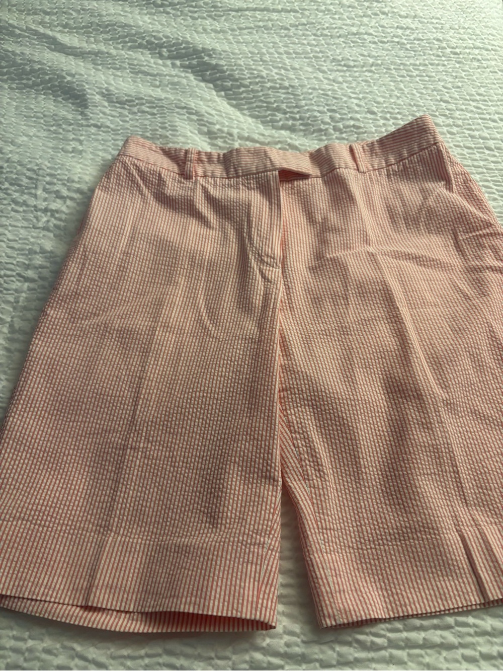 Brooks Brothers Pink Seersucker Capris